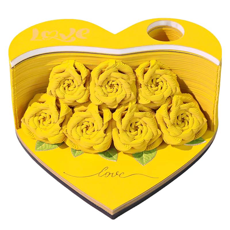 3D Notizblock Rose - myKreatief