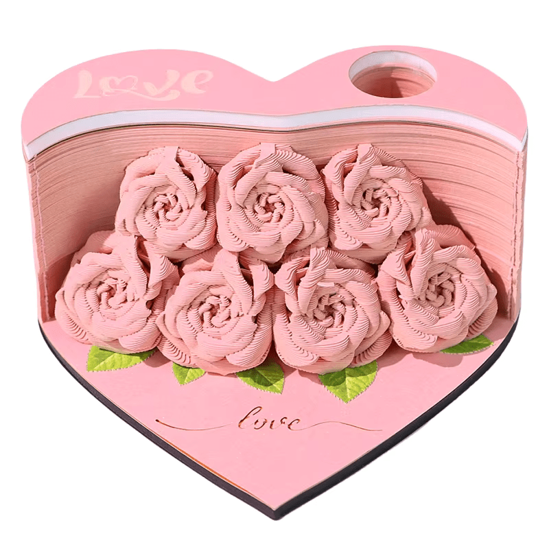 3D Notizblock Rose - myKreatief