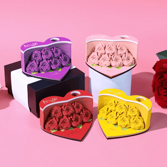 3D Notizblock Rose - myKreatief