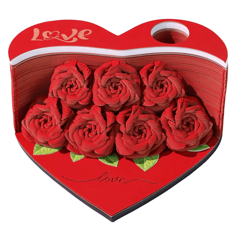 3D Notizblock Rose - myKreatief