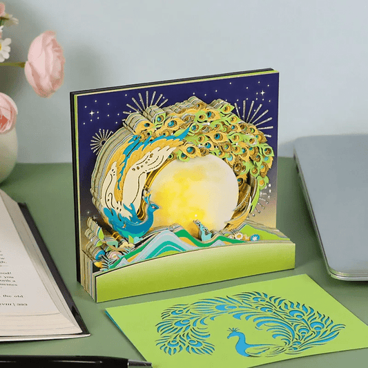 3D Pfau im Mondlicht - myKreatief