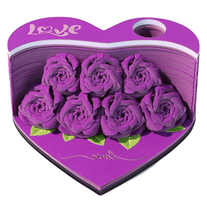 3D Notizblock Rose - myKreatief